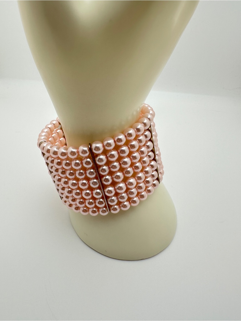 Pink Pearl Multi-Row Stretch Bracelet